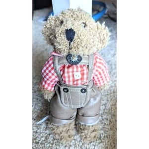 Plush Neunkirchen German Teddy Bear in Traditional Outfit Stuffed Animal